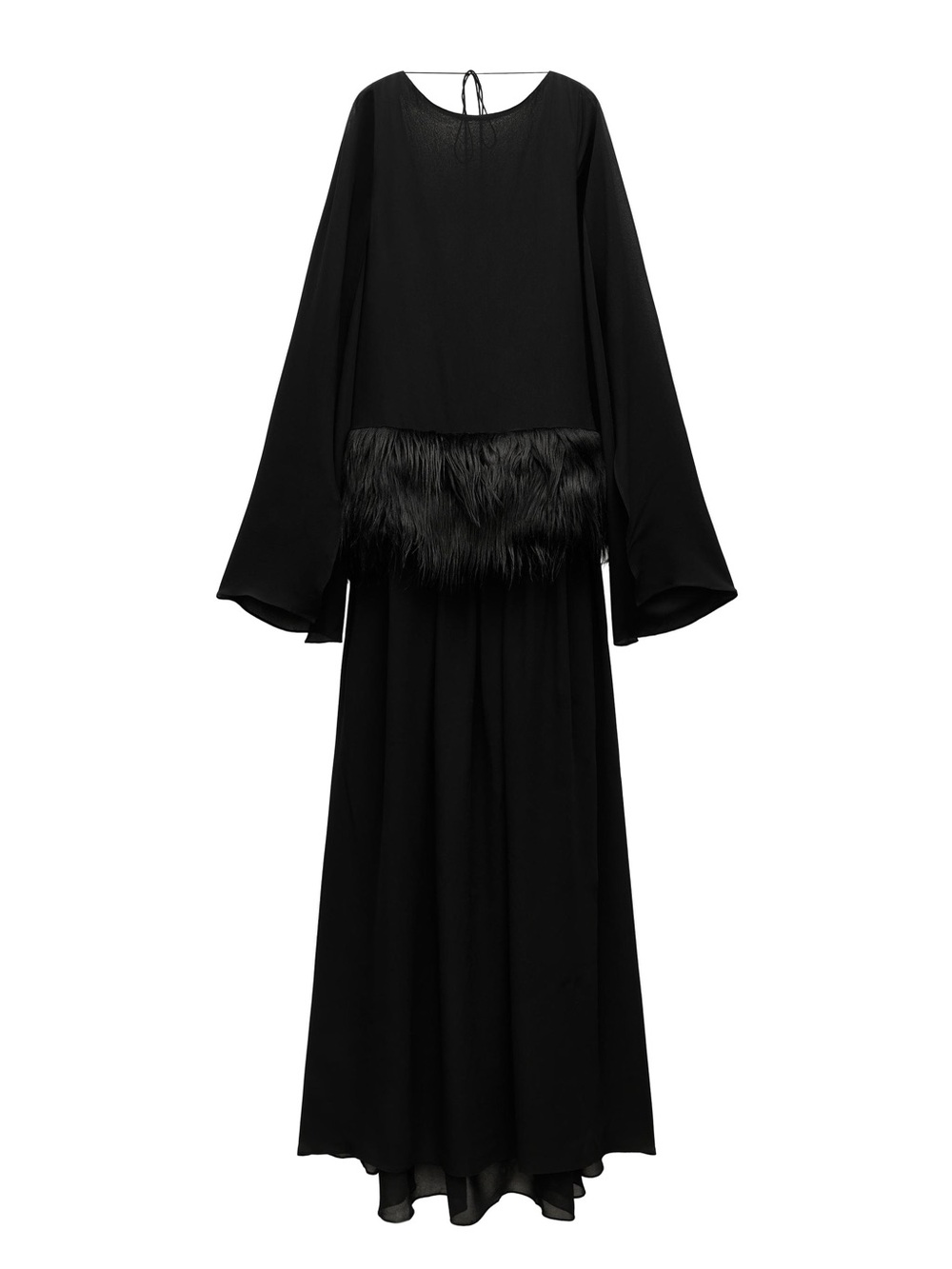 Zara Limited Edition Faux Fur Sash Dress